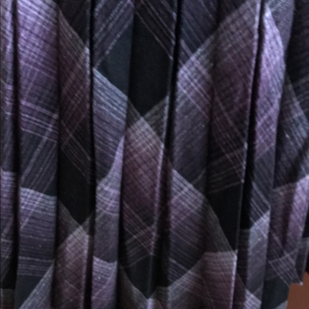 Vintage 70's Plaid Wool Blend Pleated Skirt - Picture 6 of 8